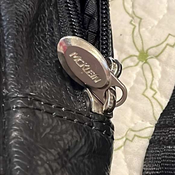 Mclein Black Leather Men's Briefcase - Picture 2 of 12